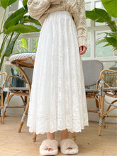 Load image into Gallery viewer, Vintage Women&#39;s Lace Crochet Umbrella Long Skirts Bohemian High Waist Hollow Out Female Maxi Skirts Spring Summer