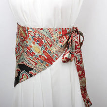 Load image into Gallery viewer, Chinese Style Ethnic Triangular Waistband Embroidered Printing Tassel Floral Triangular Belt Jeans Decor Clothing Accessories