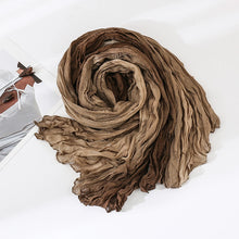 Load image into Gallery viewer, Women's Gradient Color Linen Scarf for Travel Fashionable Versatile Casual Windproof Sand Proof Headscarf Women's Shawl