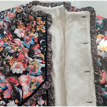 Load image into Gallery viewer, Vintage Floral Flower Printed Cotton Coat Women Fleece Thick Warm Long Sleeve Quilted Jacket Autumn Winter Women's Clothing