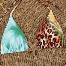 Load image into Gallery viewer, Sexy Print 3 Piece Micro Bikinis Women Swimsuit New Swimwear With Long Sleeve Bathing Suit Beachwear Biquini Female