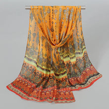Load image into Gallery viewer, Ethnic New Chiffon Scarf For Women Summer Print Thin Sunscreen Scarves Soft Shawl Foulard Viscose Autumn Female Wrap Shawls