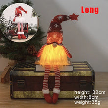 Load image into Gallery viewer, Christmas Faceless Doll Gnome Ornaments LED Light Plush Knitting Crafts Tree Pendant Christmas Decorations for Home Kids Gift