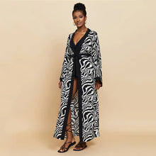 Load image into Gallery viewer, 2026 Women Swimsuit Beach Cover Up dress Sleeve Kaftan Beach Tunic Long Pareos Bikinis Cover ups Summer Robe Plage Beachwear