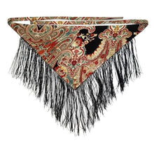 Load image into Gallery viewer, Chinese Style Ethnic Triangular Waistband Embroidered Printing Tassel Floral Triangular Belt Jeans Decor Clothing Accessories