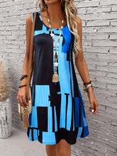 Load image into Gallery viewer, Spring&amp;Summer Women's Geometric Pattern Sleeveless Dress For Summer Vacation,dresses for women summer，Women Bohemia Midi Dresses