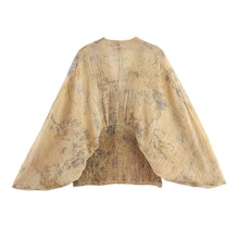 Load image into Gallery viewer, Women&#39;s Summer 2025 New European and American Fashion Style V-neck Bat Sleeve Loose Printed Top