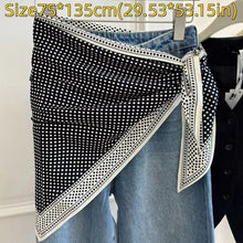 Load image into Gallery viewer, New Multi-functional Floral Triangle Scarf Matching Pants Silk Satin Waist Belt Women's Necktie Summer