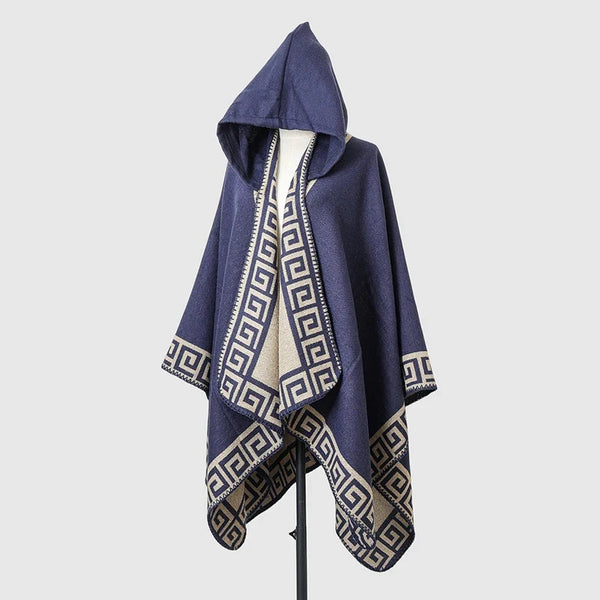 New Fine Ladies' Shawl Scarf with Geometric Pattern Borders Hooded Wrap Shawl Autumn Winter outdoor Travel Stylish Women