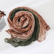 Load image into Gallery viewer, Women's Gradient Color Linen Scarf for Travel Fashionable Versatile Casual Windproof Sand Proof Headscarf Women's Shawl