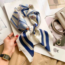 Load image into Gallery viewer, 70cm Leopard Print Silk Square Scarf for Women Satin Shawl Fashion Wraps Neckerchief Female Hair Bands Ribbon Headband Bandana