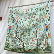 Load image into Gallery viewer, Silk Scarf Women Floral Printed Square Scarves Head Echarpes Silk Foulards Femme Wraps Beach Shawls Bandana Lady Hijabs 90CM