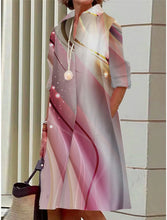 Load image into Gallery viewer, S-5Xl Summer Shirt Dress White Blue Evening Vintage Dresses Party Extra Long Women\'s Loose Gowns Only Celadon Printed Gowns