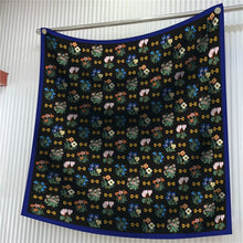Load image into Gallery viewer, Silk Scarf Women Floral Printed Square Scarves Head Echarpes Silk Foulards Femme Wraps Beach Shawls Bandana Lady Hijabs 90CM