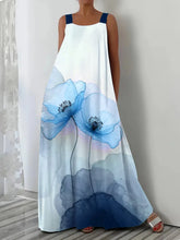 Load image into Gallery viewer, Plus Size Spring and Summer Hot Sale Casual Vacation Print Suspender Pocket Dress