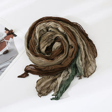 Load image into Gallery viewer, Women's Gradient Color Linen Scarf for Travel Fashionable Versatile Casual Windproof Sand Proof Headscarf Women's Shawl