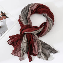Load image into Gallery viewer, Women's Gradient Color Linen Scarf for Travel Fashionable Versatile Casual Windproof Sand Proof Headscarf Women's Shawl