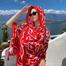 Load image into Gallery viewer, Fashion Women Beach Scarf Bohemia Flower Summer Hijab Shawls and Wraps Female Foulard Echarpe Designer Pashmina Bandana 2023