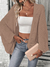 Load image into Gallery viewer, Polyester 100.00% Solid Color Camisole Knit Cardigan Elegant Front Open Bat Wing Sleeve Loose Cardigan for Women