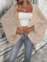 Load image into Gallery viewer, Polyester 100.00% Solid Color Camisole Knit Cardigan Elegant Front Open Bat Wing Sleeve Loose Cardigan for Women