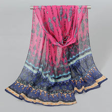 Load image into Gallery viewer, Ethnic New Chiffon Scarf For Women Summer Print Thin Sunscreen Scarves Soft Shawl Foulard Viscose Autumn Female Wrap Shawls