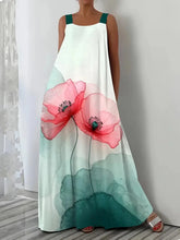 Load image into Gallery viewer, Plus Size Spring and Summer Hot Sale Casual Vacation Print Suspender Pocket Dress