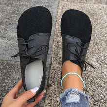 Load image into Gallery viewer, Brown Round Toe Flats Shoes Women 2025 Faux Suede Lace Up Flat Shoes for Woman Plus Size 43 Soft Walking Casual Shoes Female