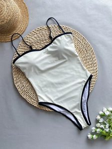 Vintage One Piece Swimsuit Retro Swimwear Women's Swimsuit Bandeau Bathing Suit Beachwear Monokini Female Swimming Suits