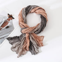 Load image into Gallery viewer, Women's Gradient Color Linen Scarf for Travel Fashionable Versatile Casual Windproof Sand Proof Headscarf Women's Shawl