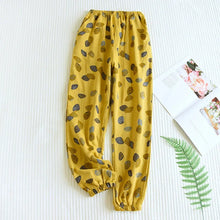 Load image into Gallery viewer, New Spring Summer Women's Pajamas 100% Cotton Crepe Pants Women's Comfortable Loose Large Leaf Home Pants Thin Bottoms