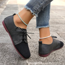 Load image into Gallery viewer, Brown Round Toe Flats Shoes Women 2025 Faux Suede Lace Up Flat Shoes for Woman Plus Size 43 Soft Walking Casual Shoes Female