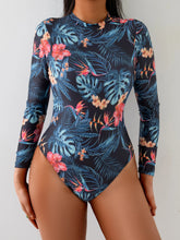 Load image into Gallery viewer, Ladies 2025 One-Piece High Collar Backless Fashionable Swimsuit Long Sleeve Suitable for Summer Beach And Swimming Pool