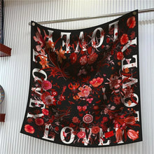 Load image into Gallery viewer, Silk Scarf Women Floral Printed Square Scarves Head Echarpes Silk Foulards Femme Wraps Beach Shawls Bandana Lady Hijabs 90CM