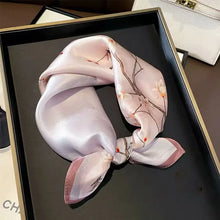 Load image into Gallery viewer, 2025 New 100% Pure Silk Scarf Women Neck Hair Foulard Bandana Square Small Headband Hijab Print Poncho Scarves Pashmina