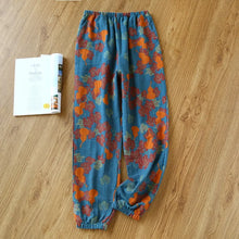 Load image into Gallery viewer, New Spring Summer Women's Pajamas 100% Cotton Crepe Pants Women's Comfortable Loose Large Leaf Home Pants Thin Bottoms