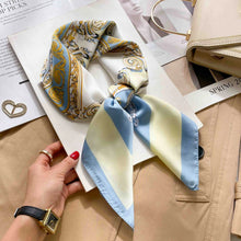 Load image into Gallery viewer, 70cm Leopard Print Silk Square Scarf for Women Satin Shawl Fashion Wraps Neckerchief Female Hair Bands Ribbon Headband Bandana