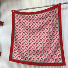 Load image into Gallery viewer, Silk Scarf Women Floral Printed Square Scarves Head Echarpes Silk Foulards Femme Wraps Beach Shawls Bandana Lady Hijabs 90CM