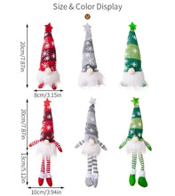 Load image into Gallery viewer, Christmas Faceless Doll Gnome Ornaments LED Light Plush Knitting Crafts Tree Pendant Christmas Decorations for Home Kids Gift