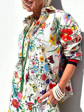 Load image into Gallery viewer, Women&#39;s Fall Casual Outfits Floral Print Long Sleeve Button Down Lapel Shirt with Elastic Waist Wide Leg Pants Sets Streetwear