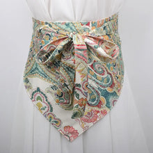 Load image into Gallery viewer, Chinese Style Ethnic Triangular Waistband Embroidered Printing Tassel Floral Triangular Belt Jeans Decor Clothing Accessories