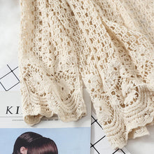 Load image into Gallery viewer, Open Lace Cardigan Crocheted Hollow Out Shrug Female Casual White Flower Floral Open Stitch Women Sweater Loose Knitted Outwear