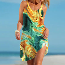 Load image into Gallery viewer, Ethnic Style Women's Slip Dress Bohemain Beach Skirt Summer Woman Casual Clothing Daily Wear Loose Dresses Lady Cool Holiday Top
