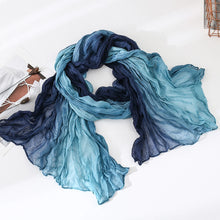Load image into Gallery viewer, Women's Gradient Color Linen Scarf for Travel Fashionable Versatile Casual Windproof Sand Proof Headscarf Women's Shawl