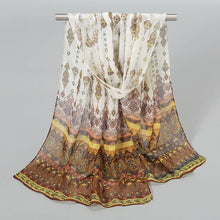 Load image into Gallery viewer, Ethnic New Chiffon Scarf For Women Summer Print Thin Sunscreen Scarves Soft Shawl Foulard Viscose Autumn Female Wrap Shawls