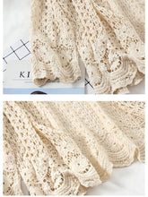 Load image into Gallery viewer, Open Lace Cardigan Crocheted Hollow Out Shrug Female Casual White Flower Floral Open Stitch Women Sweater Loose Knitted Outwear