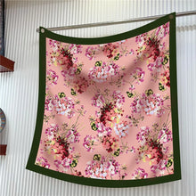 Load image into Gallery viewer, Silk Scarf Women Floral Printed Square Scarves Head Echarpes Silk Foulards Femme Wraps Beach Shawls Bandana Lady Hijabs 90CM