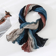 Load image into Gallery viewer, Women's Gradient Color Linen Scarf for Travel Fashionable Versatile Casual Windproof Sand Proof Headscarf Women's Shawl