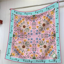 Load image into Gallery viewer, Silk Scarf Women Floral Printed Square Scarves Head Echarpes Silk Foulards Femme Wraps Beach Shawls Bandana Lady Hijabs 90CM
