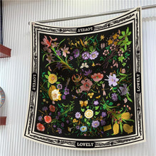 Load image into Gallery viewer, Silk Scarf Women Floral Printed Square Scarves Head Echarpes Silk Foulards Femme Wraps Beach Shawls Bandana Lady Hijabs 90CM