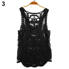 Load image into Gallery viewer, Women's Sleeveless Lace Tank Top Sexy Embroidery Hollow-out Floral Crochet Shirt Crochet T-Shirts For Women Lace Tee Shirt